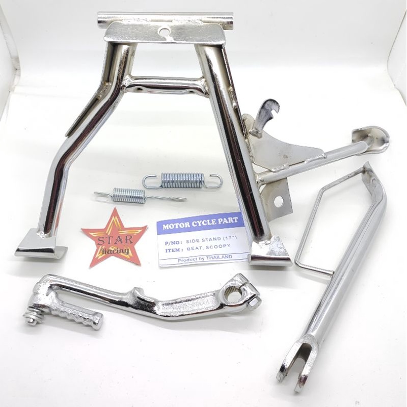 Harga Standar dua/standar tengah ring 17+standar samping ring
17+selahan beat Vario Scoopy Spacy Genio