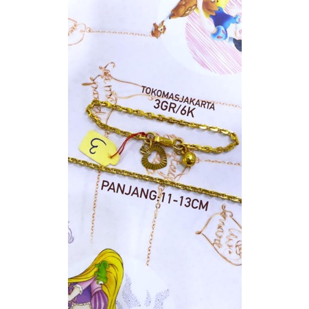 Gelang emas Nori isi (anak) 3 GR//6k