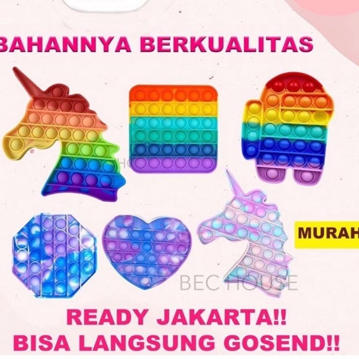 POP IT RAINBOW UNICORN fidget push Pop Its Fidget Toy Push bubble kids POPIT