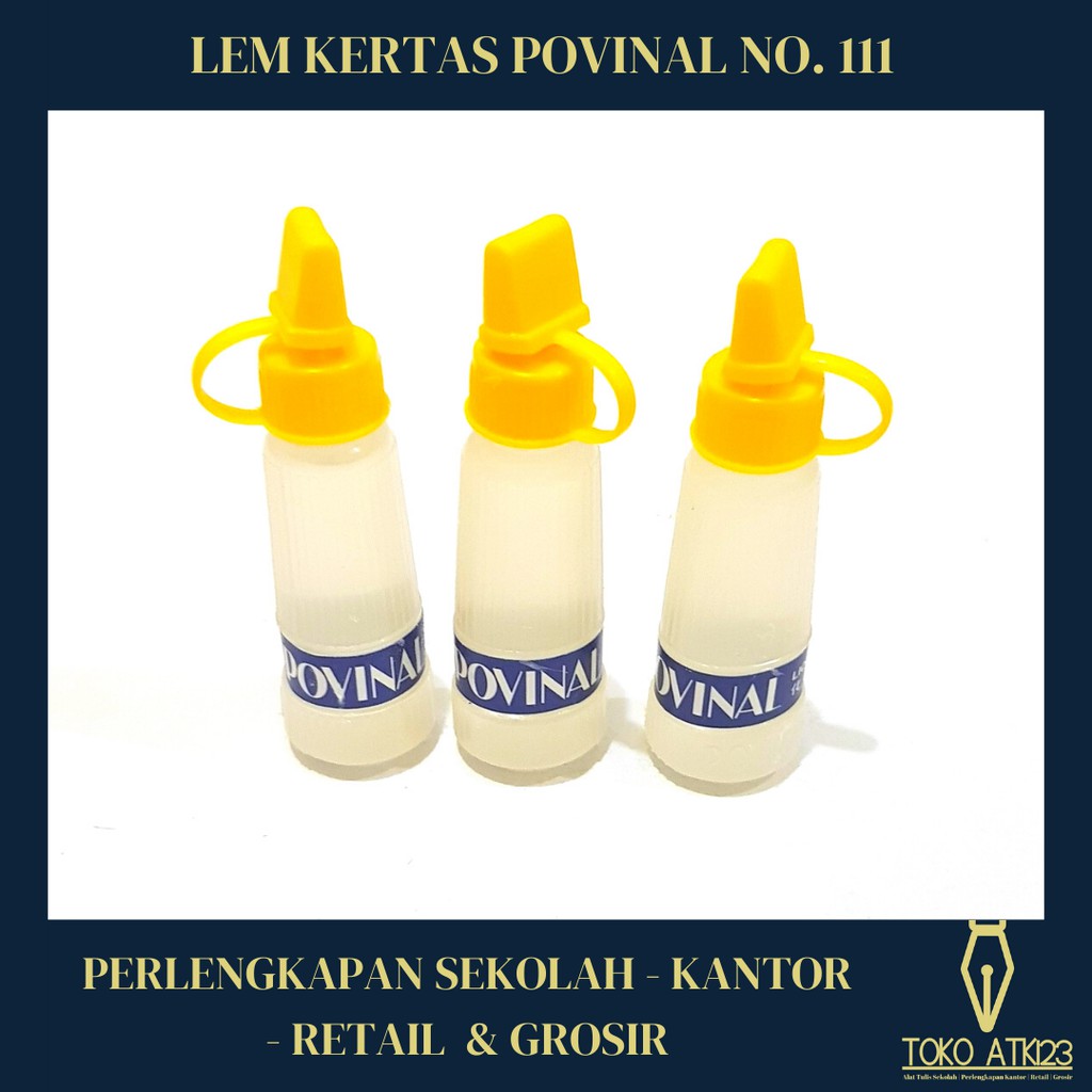 Lem Kertas Cair Merk Povinal Kecil No. 111