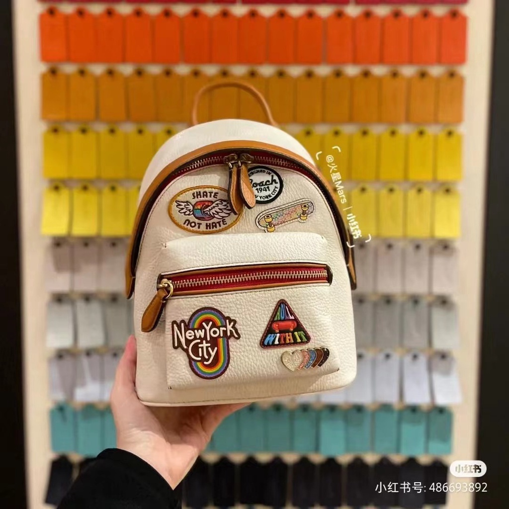 [Instant/Same Day] COACH Original Women's Sticker  137  CHARTER # 18 Backpack  beibao