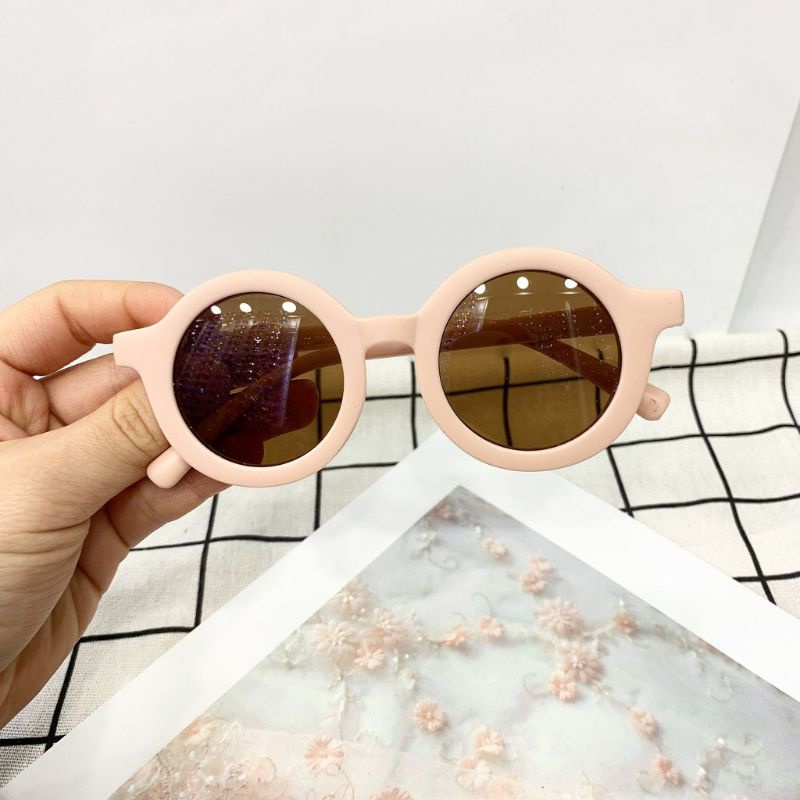 DK Kacamata Anak / Fashion Anak Terbaru FRAME 0-6y Bulat Unisex High Quality Import-Pink