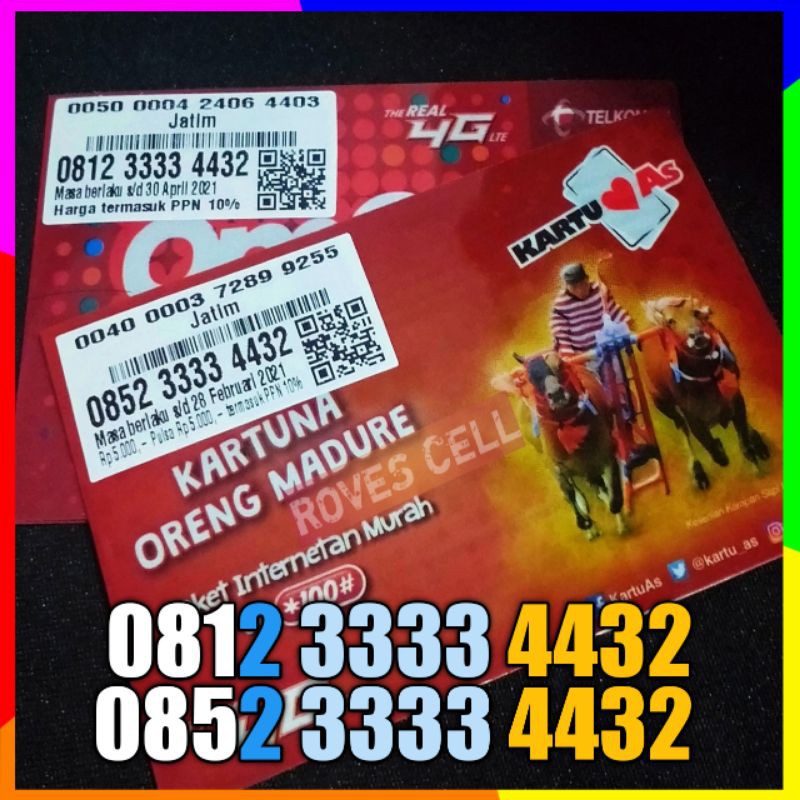 NOMOR CANTIK PANCA KWARTET TELKOMSEL PASANGAN COUPLE SERI KWARTET 3333 SERI NAIK 333 33333 333333 PASANGAN SIMPATI DAN AS