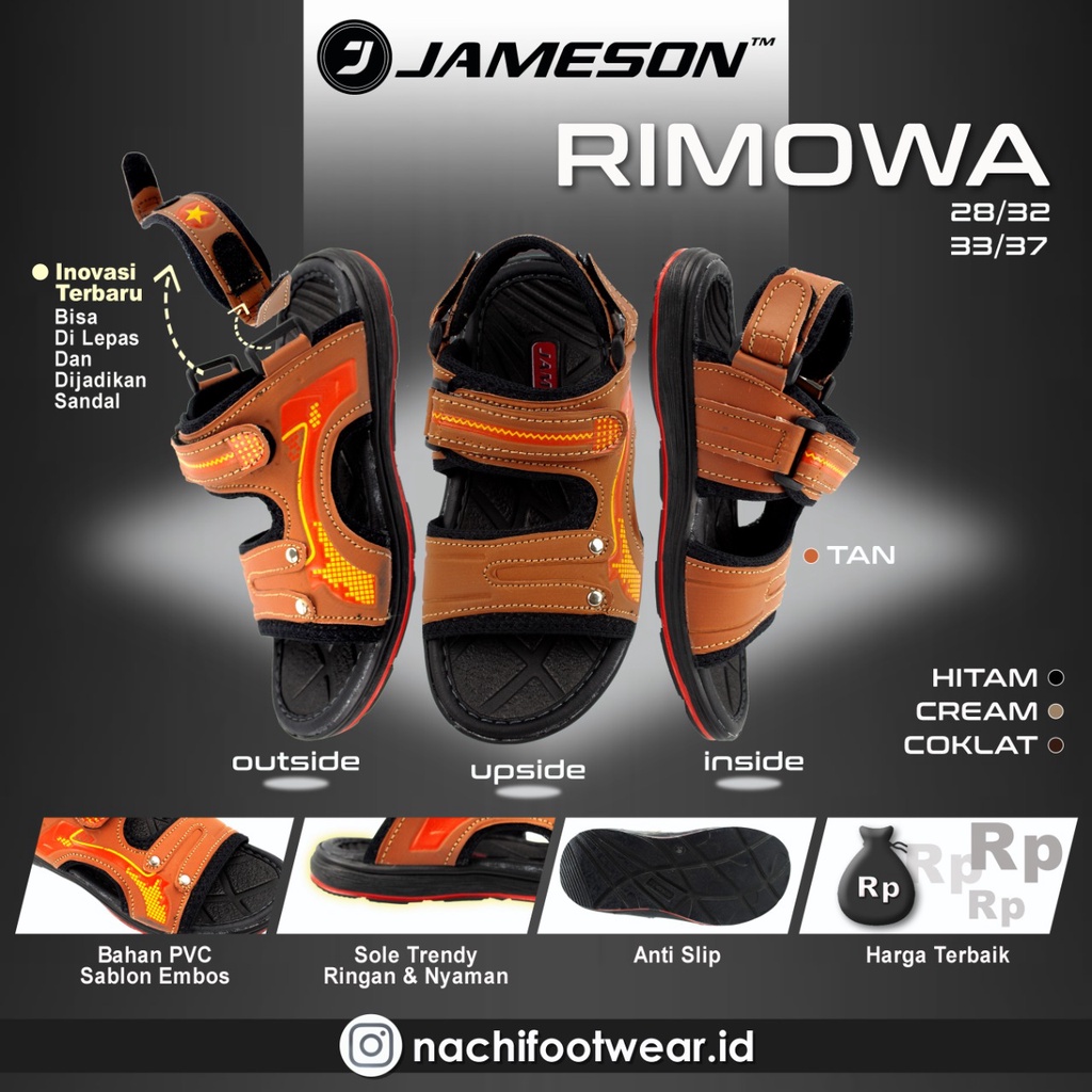 Sandal Gunung Anak Let Kulit Import - Jameson Rimowa (28/32) / Sandal Anak Cowok Gunung