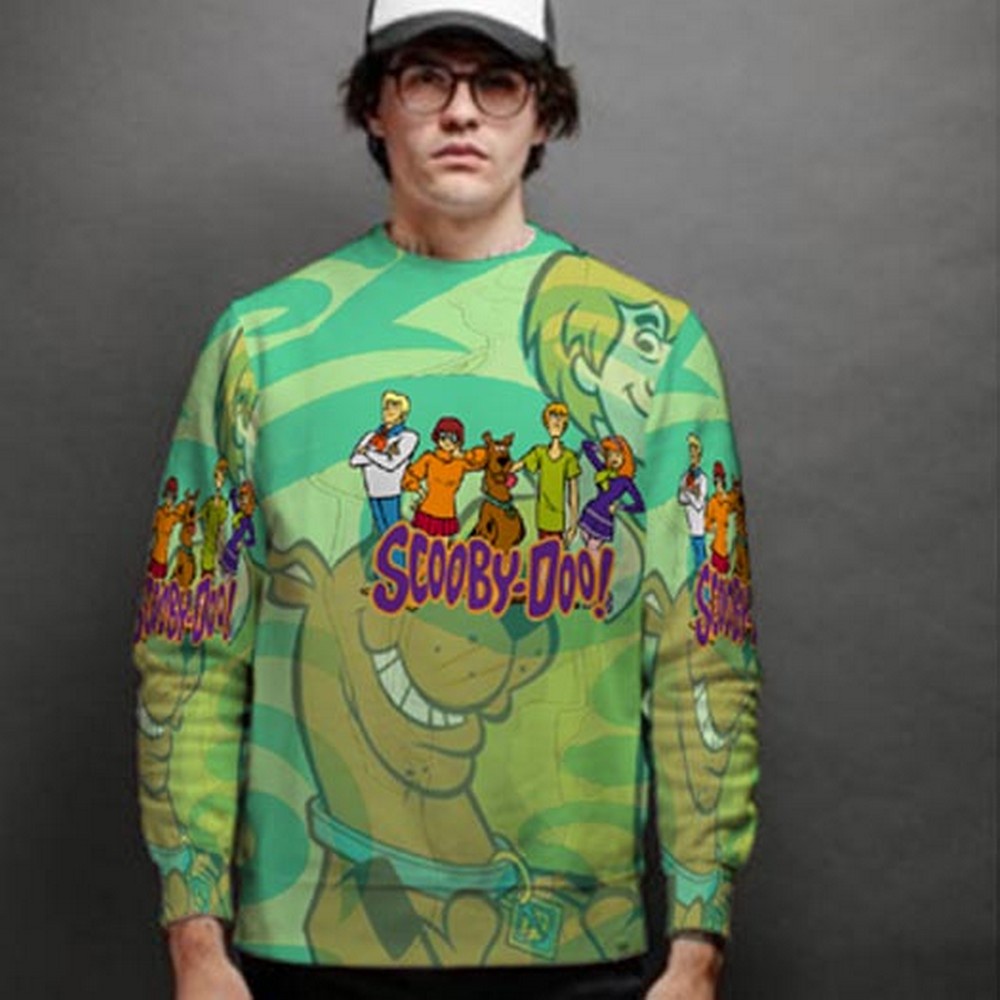 Casual Jaket Sweatshirt Scooby Doo SKU-7434106510508 Sweat Shirt Fullprint Bahan Polyester Jersey St