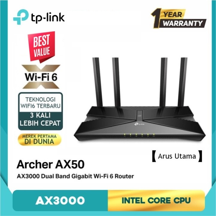 Tp-link Archer AX50 AX3000 Dual Band Gigabit Wi-Fi 6 Router