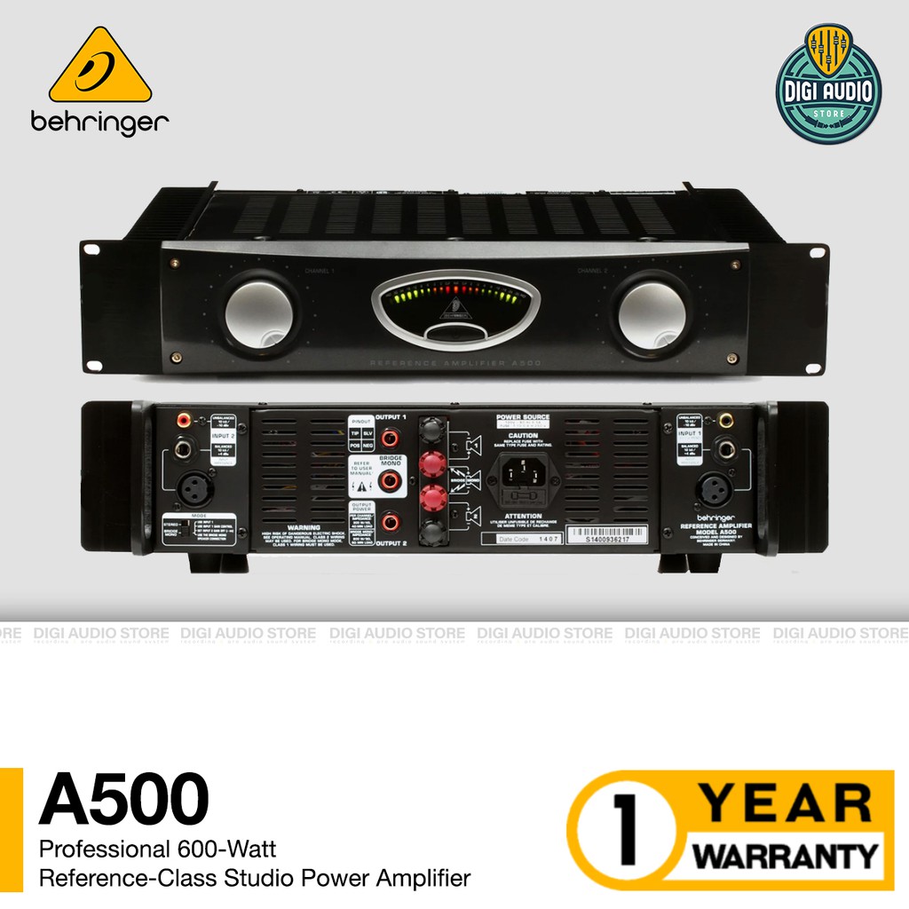 Behringer A500 Amplifier Power 125W x 2 Kanal dengan Fitur Canggih