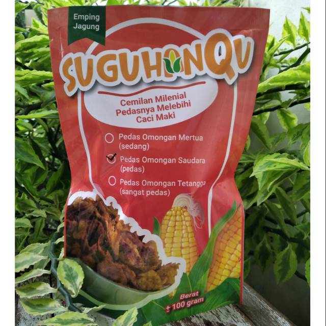 

Emping jagung suguhanqu level pedas ( pedas omongan saudara)
