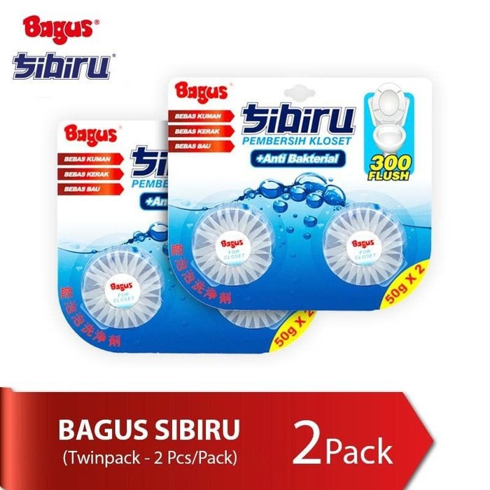 Twin Pack - Bagus Sibiru 50 Gr x 2 pcs Pembersih Toilet si biru