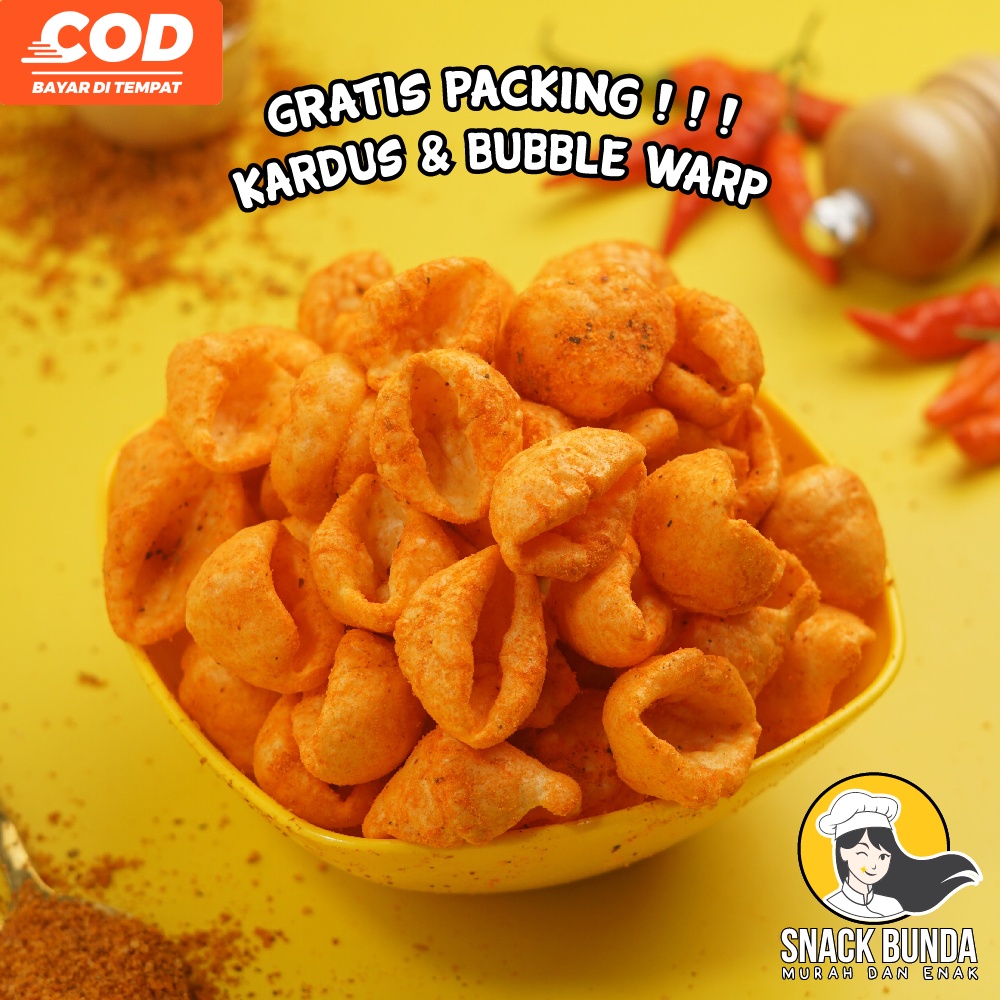 

kerupuk keong pedas 200 gram snack cemilan camilan makanan ringan kiloan