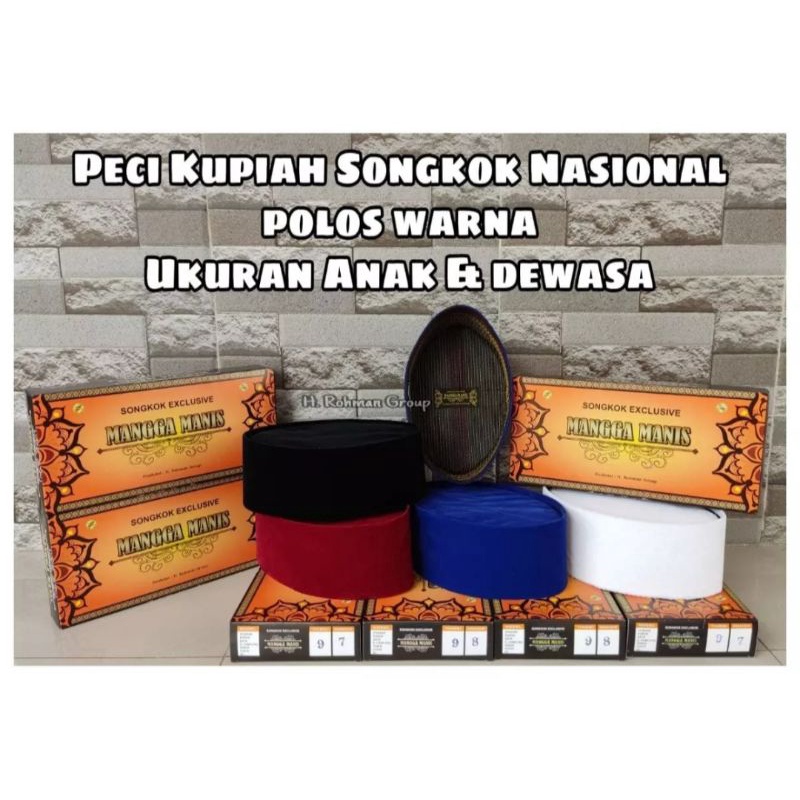 Peci Dewasa Warna Biru Persib Mangga Manis Tinggi 9 Cm