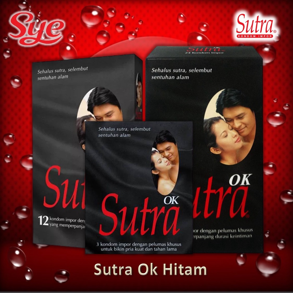 BPOM KONDOM SUTRA HITAM OK ISI : 3 PCS, 12 PCS, 24 PCS / KONDOM IMPORT / CONDOM SUTRA / SYE