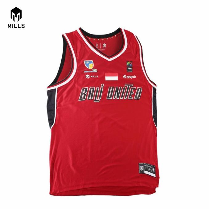 algifaruu - Jersey Basket Bali United dari Mills (Home, Away, & third) Baju Basket - Merah, XS