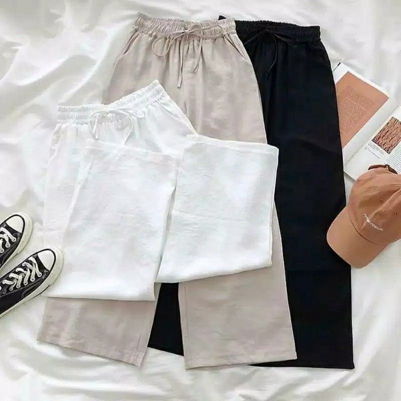 Yuna Pant bahan twiscone fit to L-CELANA WANITA MURAH(AB)