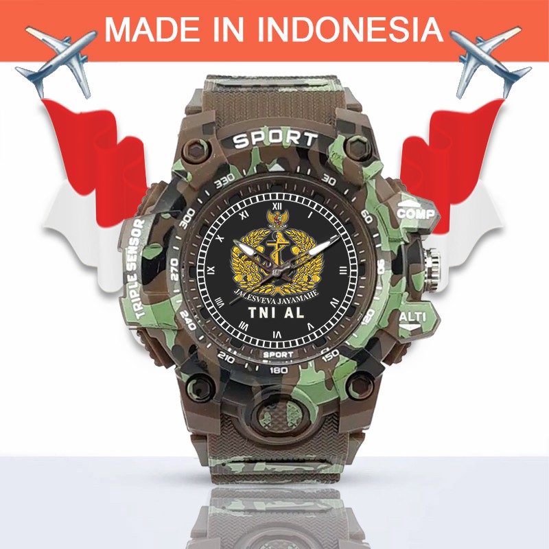 (SPECIAL EDITION) JAM TANGAN LOGO TNI-AL WATER RESISTANT NO.13