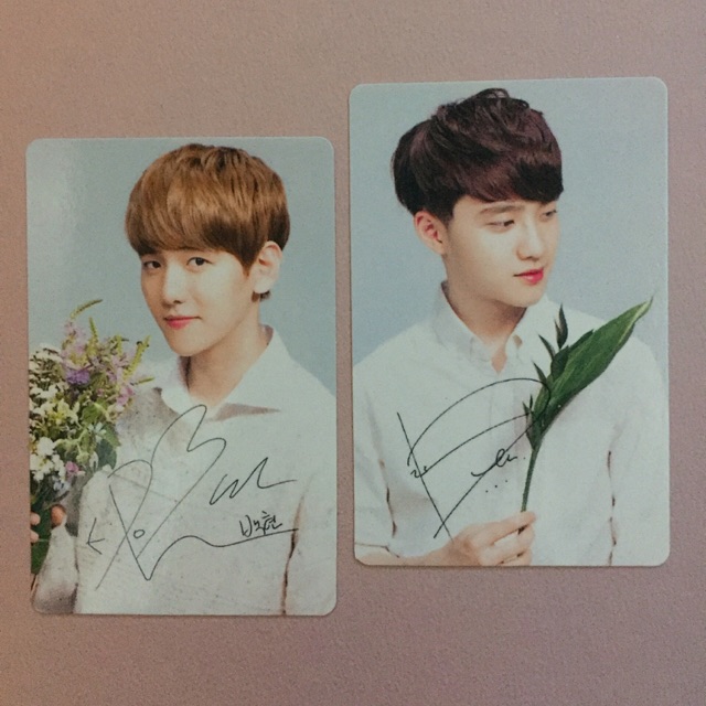 EXO NATURE REPUBLIC 1st PHOTOCARD BAEKHYUN & D.O