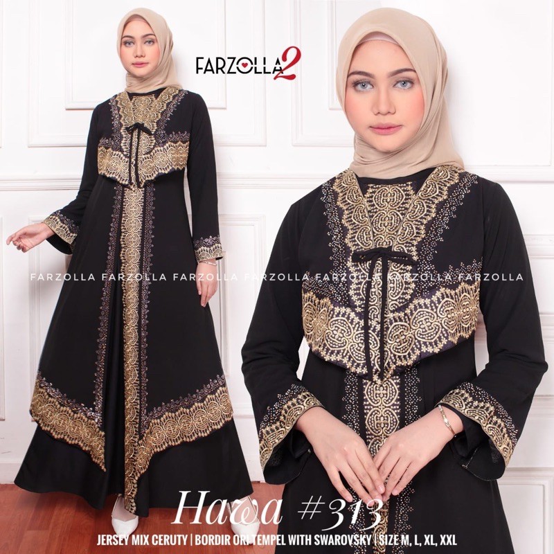 Abaya Turkey | Hawa #313 | Busana Arab Muslimah Original by Farzolla