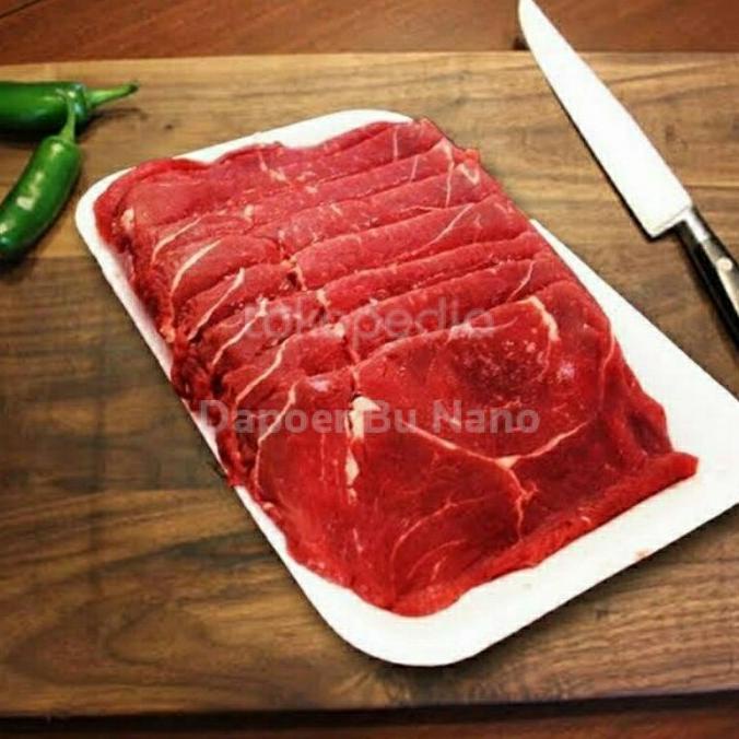 

Daging Sapi Slice Low Fat 1Kg // Beef Slice Sukiyaki Teriyaki Bbq. Titioktari2