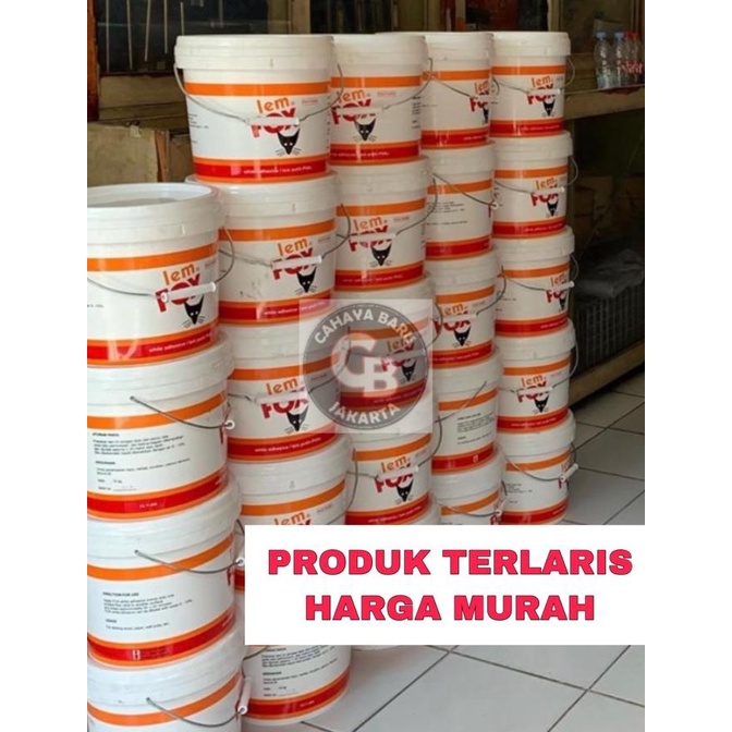Lem Putih Fox 10kg - ember (KIRIM GOJEK / GRAB)