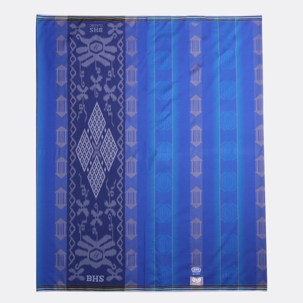 Sarung BHS Classic Silver Motif Kawung Lampion Biru // BHS KWG LMP