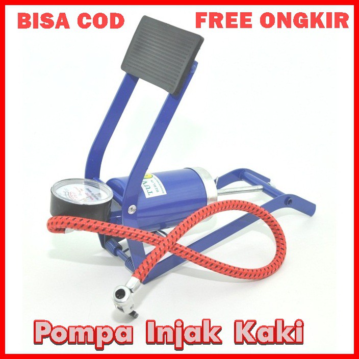 Pompa Angin Injak Darurat Foot Pump Untuk Ban Mobil Motor Sepeda Murah / Pompa Injak Kaki /Pompa Ban