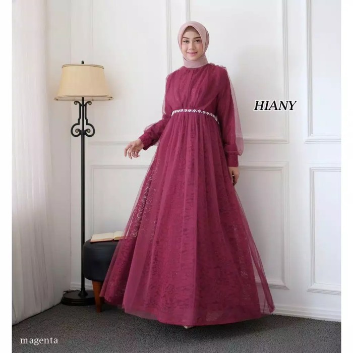 Dijual Gamis Pesta Brokat Mewah Hijab Hiany Long Dress Brukat Premium Terbaru Berkualitas Shopee Indonesia