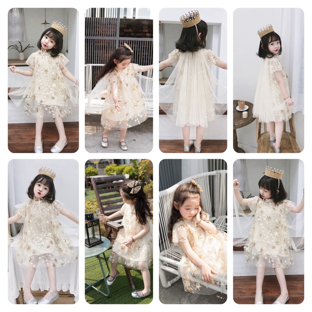 1-8TH DRESS ANAK PESTA FLUFFY MERMAID / GAUN PESTA ANAK PEREMPUAN