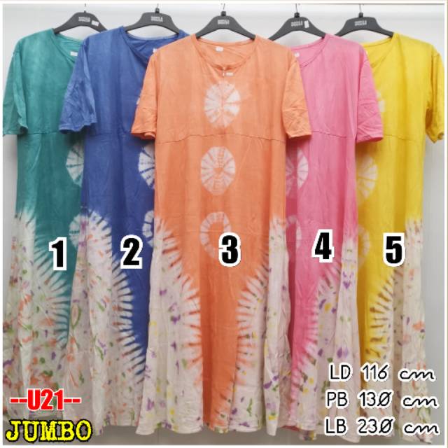 Daster Payung JUMBO Klok Bahan Kaos Longdress CP U21 Busui Resleting Depan Termurah Terlaris