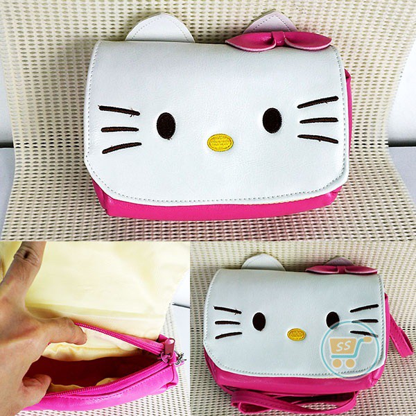 DOMPET HELLO KITTY KULIT SELEMPANG DOMPET HP AKSESORIS POUCH KOSMETIK