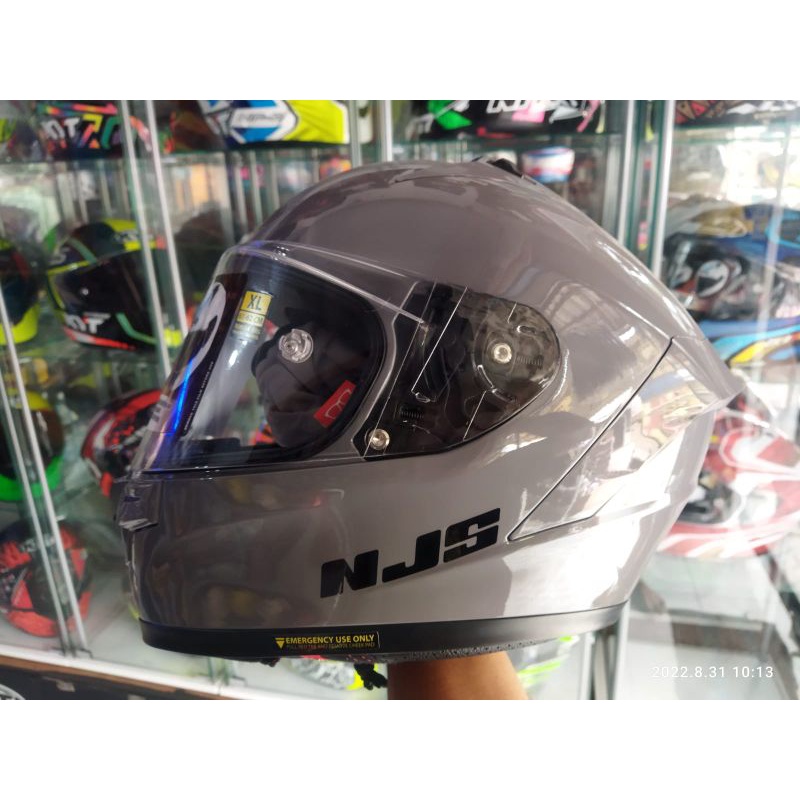 HELM NJS ZX-1R STONE GREY GLOSSY