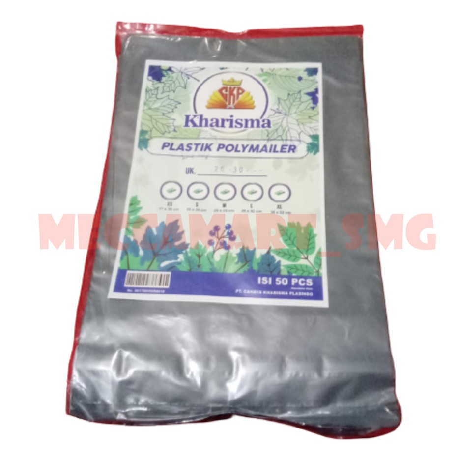 

Plastik Packing Polymailer Merk KHARISMA - Uk 17 x 30 Warna Silver Isi ( 50 pcs )