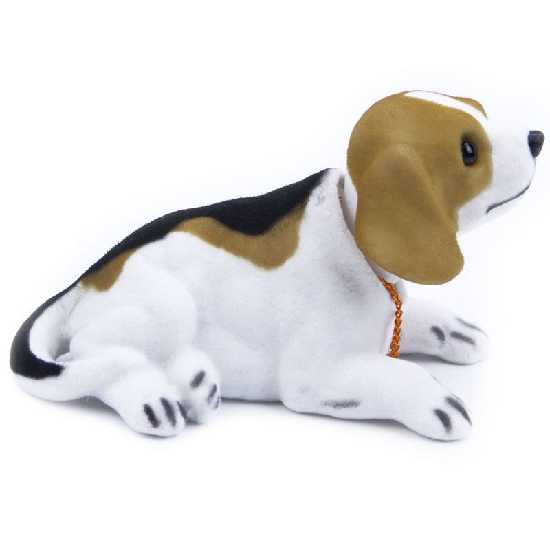 Boneka Anjing Bobbing Head Beagle Nodding Warna Hitam Putih