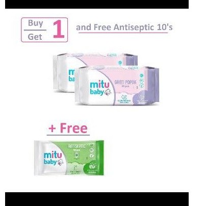 Tissue Basah Mitu 50 sheets buy 1 get 1