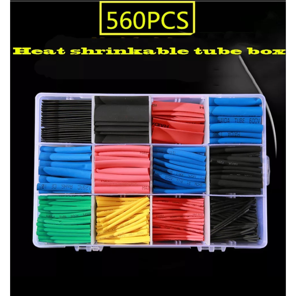 560 pcs Isolasi Bakar / Kabel Bakar Selang / Heat Shrink Multi Warna