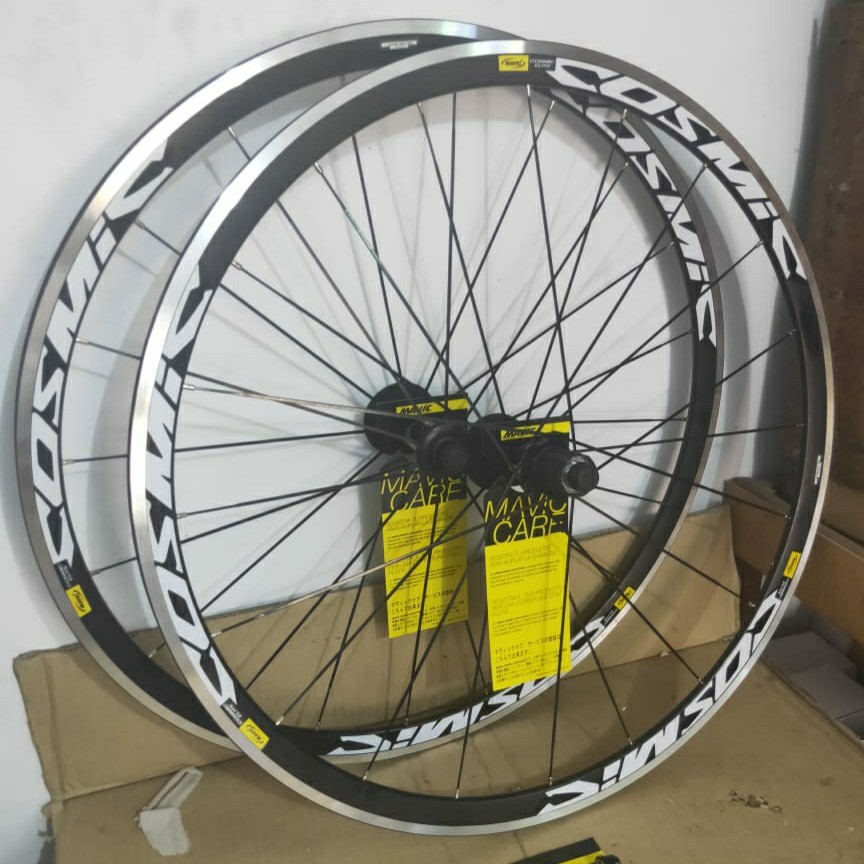 WHEELSET RIM VELG ROADBIKE 700C MAVIC COSMIC HITAM V BRAKE
