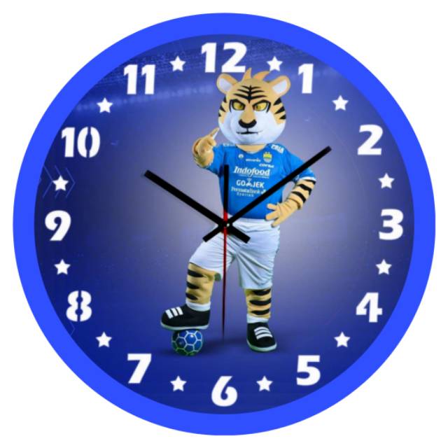 Jam dinding costume Prabu Persib 001.