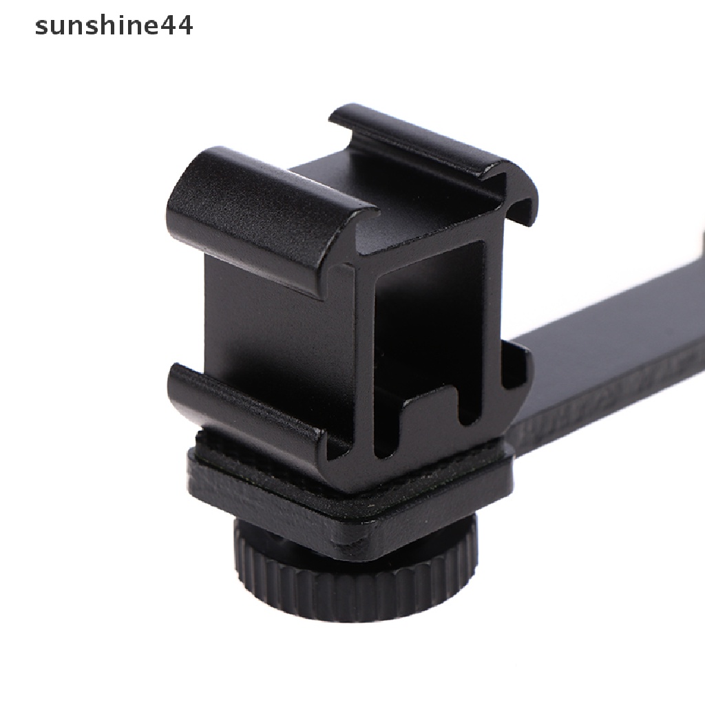 Sunshine 3 In 1 Bracket Adapter Extension Triple Hot Shoe Mount Stand Holder Microphone