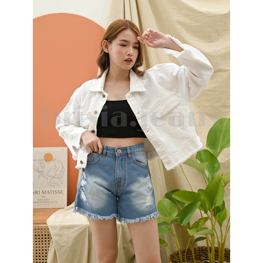 2 WARNA - BORA Crop Oversized Jacket Jeans / Denim Jacket