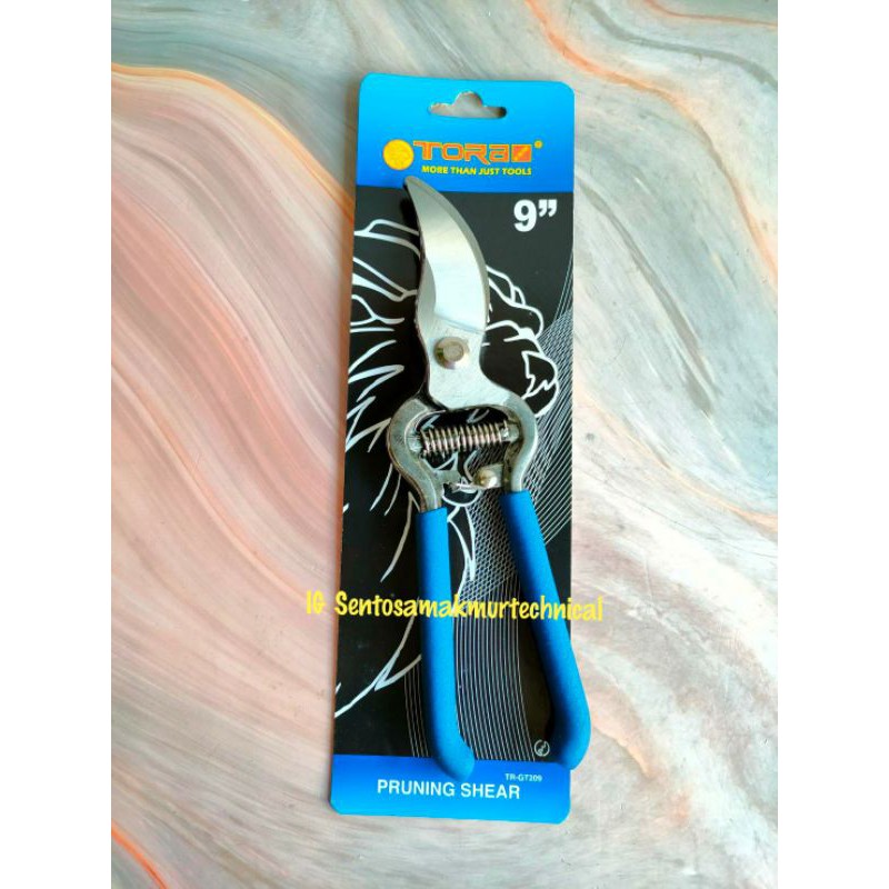 TORA 9&quot; GT209 Gunting Stek Dahan Tanaman Bunga Pruning Shear Gagang Karet