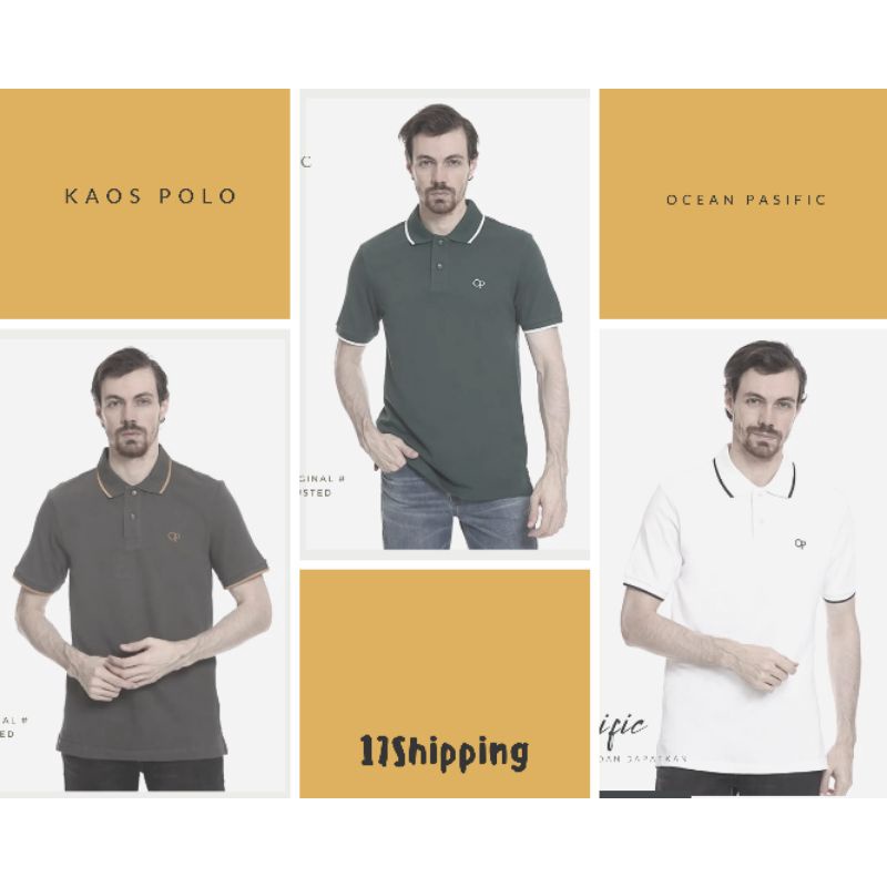 Kaos Polo Shirt Original Store OCEAN PASIFIC Keren Big Sale