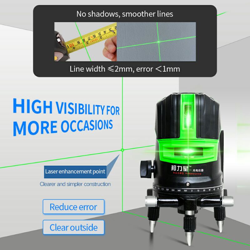 Self Leveling Projector Green Laser 2 Line TaffWare - SPY003