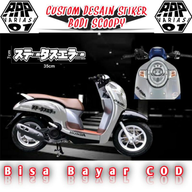 stiker Scoopy Kanji( Status Eror), stiker scoopy huruf Jepang