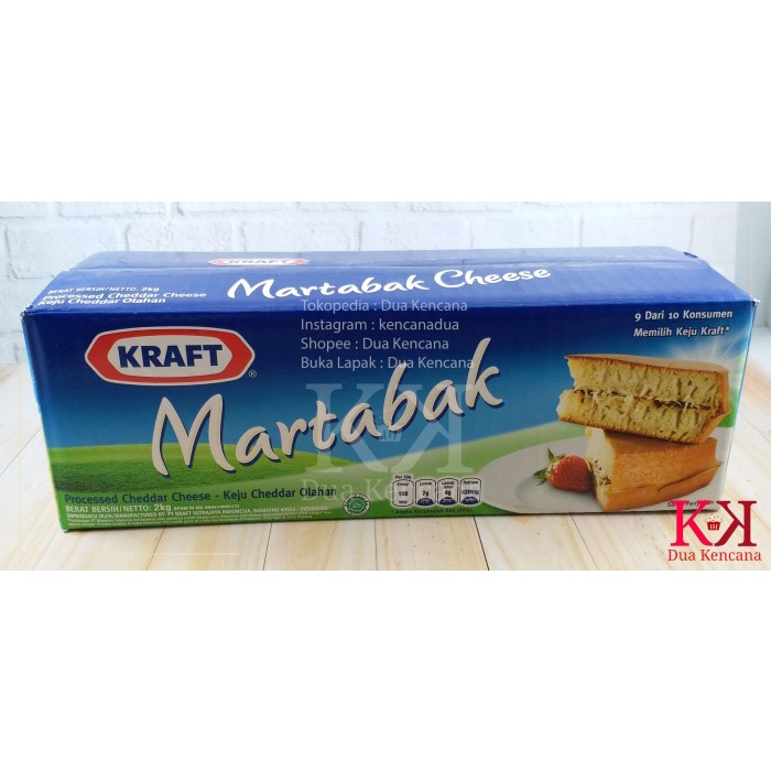 

Keju- Cheese Keju Cheddar Kraft Martabak 2 Kg Processed Cheddar Cheese -Keju.