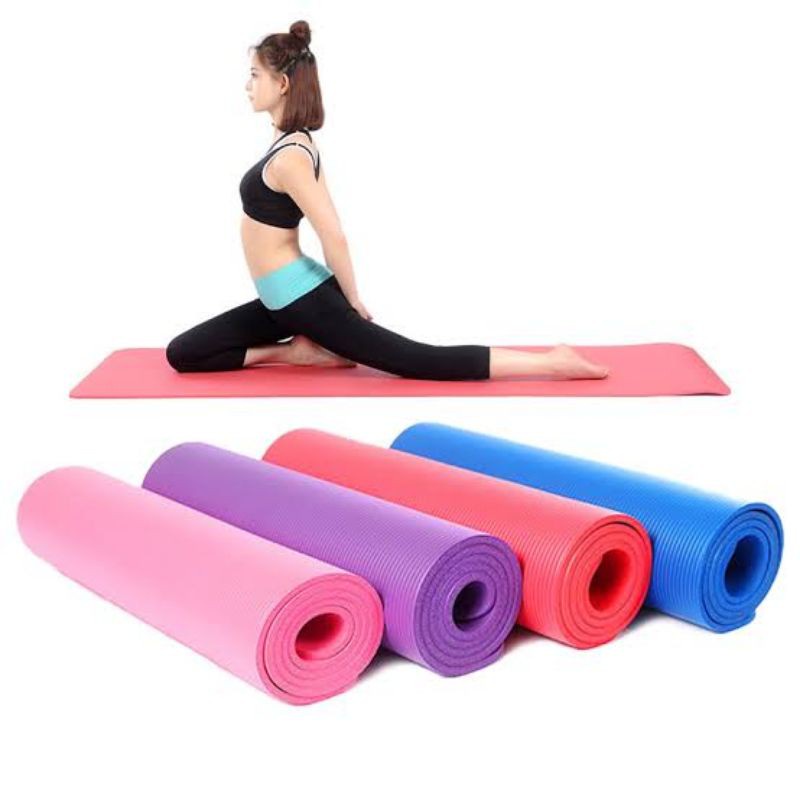 [BISA COD] Matras Yoga Anti Slip Yoga Mat Pilates Matras Olahraga 5mm + Free Gratis Yoga Bag