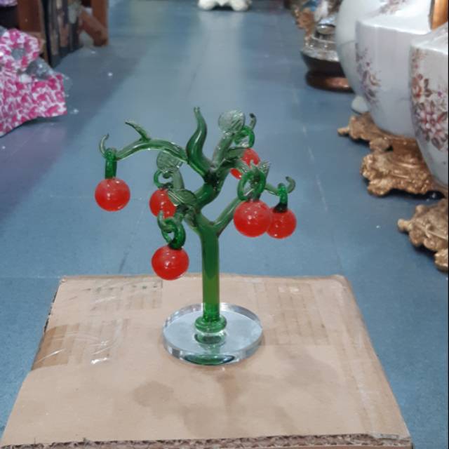 Jual pajangan kristal-Jual pajangan buah kristal-Dekorasi rumah-Dekorasi meja