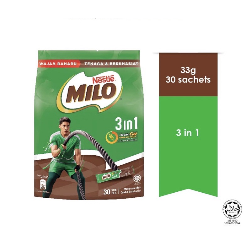 

Nestle MILO stick 3 in 1 Activ-Go (33g x 26s) Malaysia