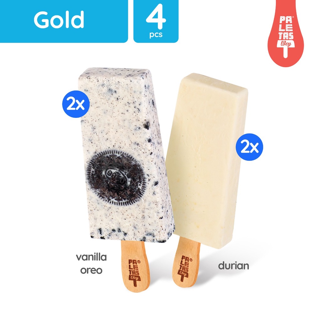 

Es Krim Paletas Wey 2 DURIAN, 2 VANILLA OREO