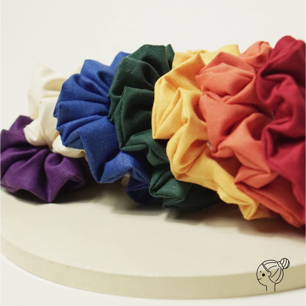 Papipu studio - Scrunchies ikat rambut kunciran Rainbow Series regular