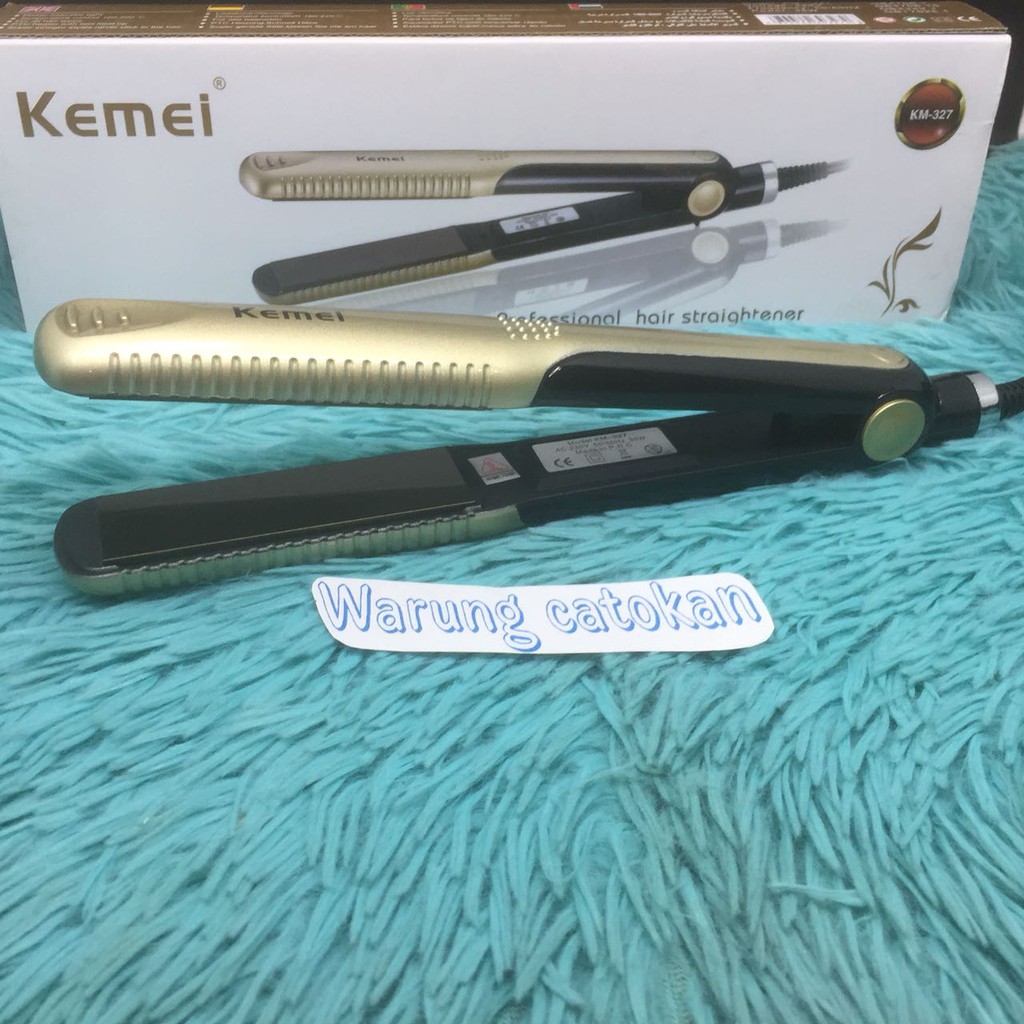 Catokan kemei 327 catokan 2in1 kemei catok plat lurus original