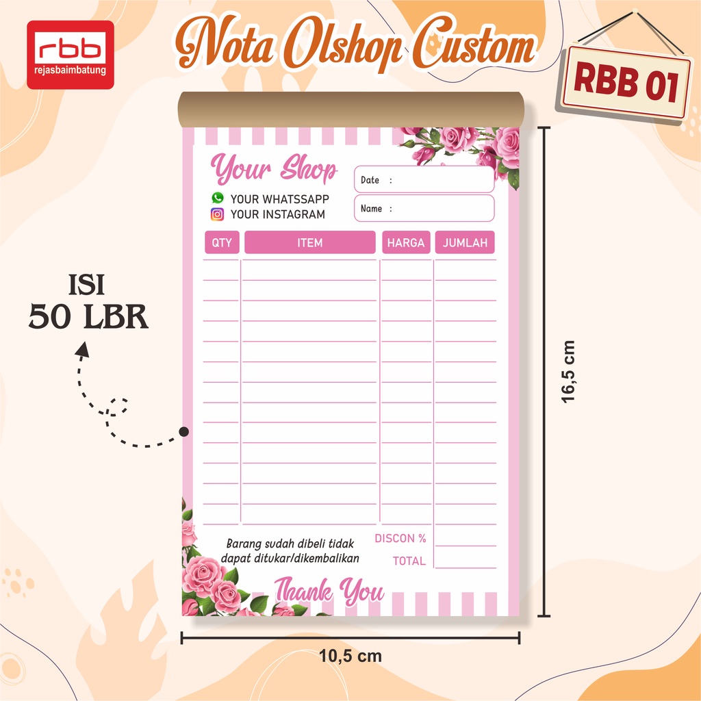 

NOTA OLSHOP DESAIN CUSTOM